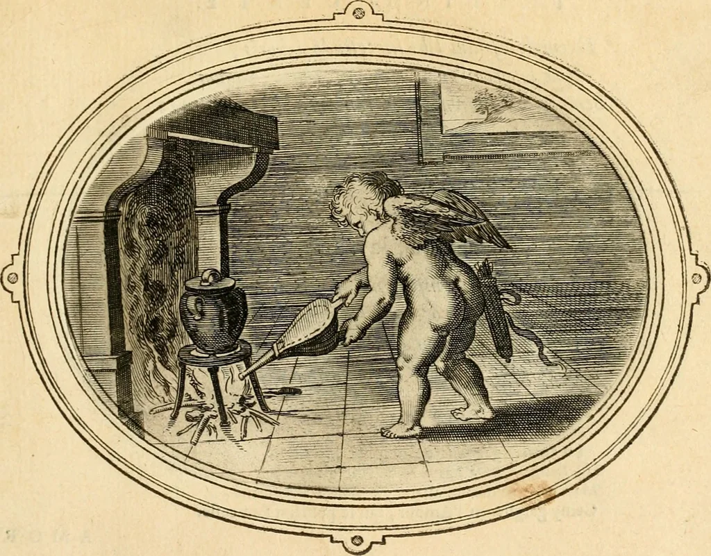 An illustration from Les emblemes de l'amour humain, 1667, leaf 116