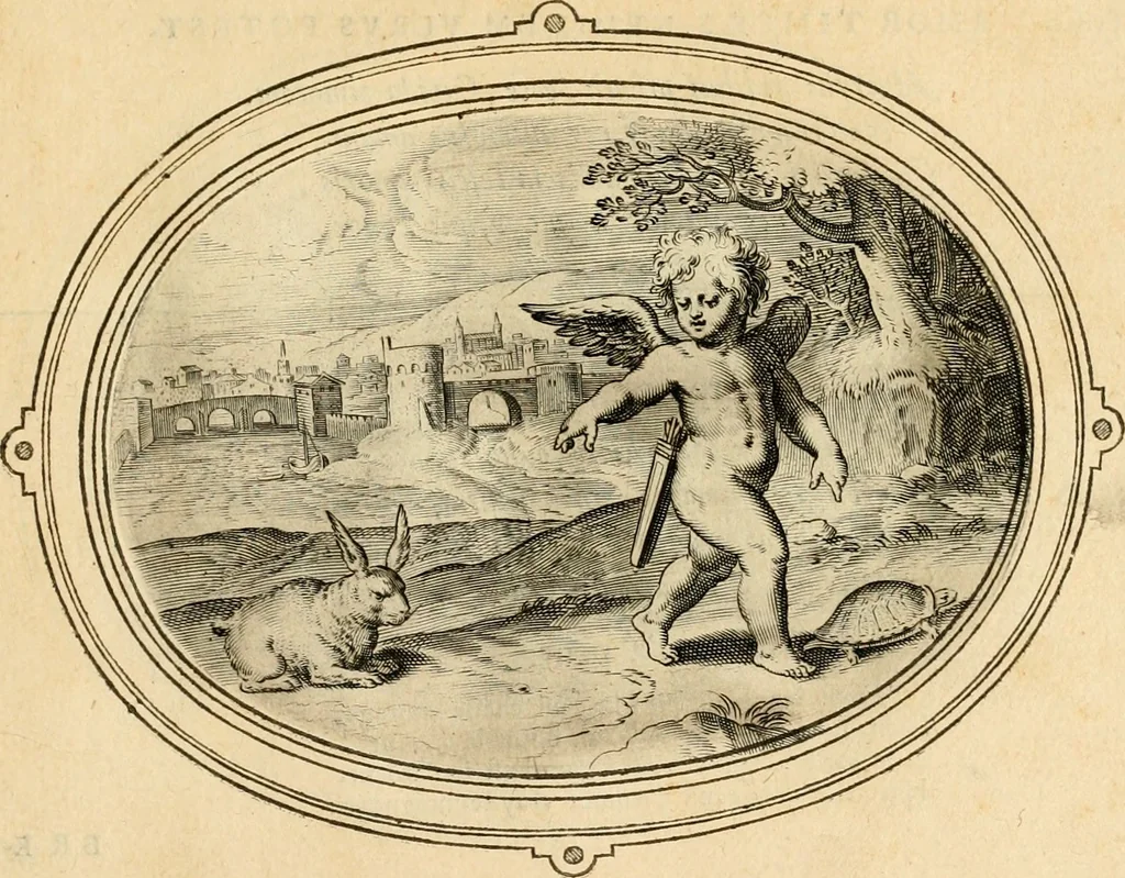 An illustration from Les emblemes de l'amour humain, 1667, leaf 118