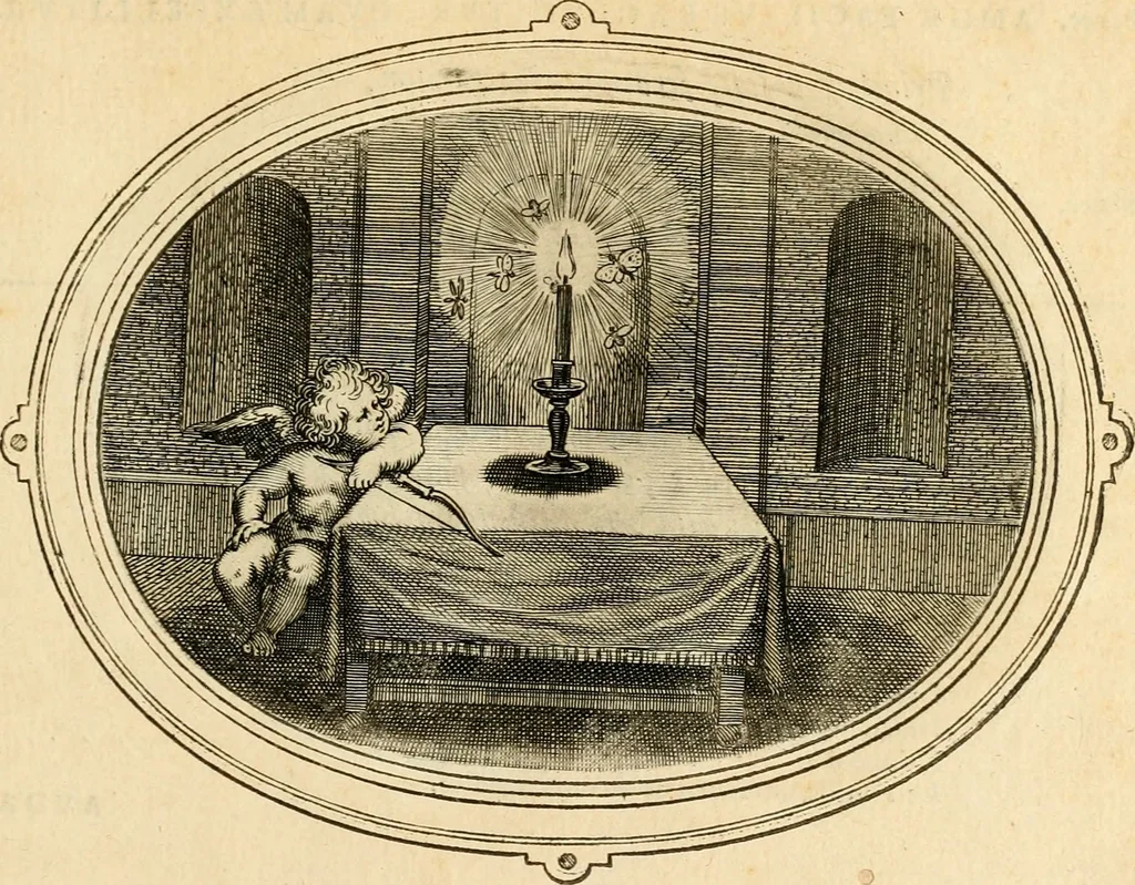 An illustration from Les emblemes de l'amour humain, 1667, leaf 122