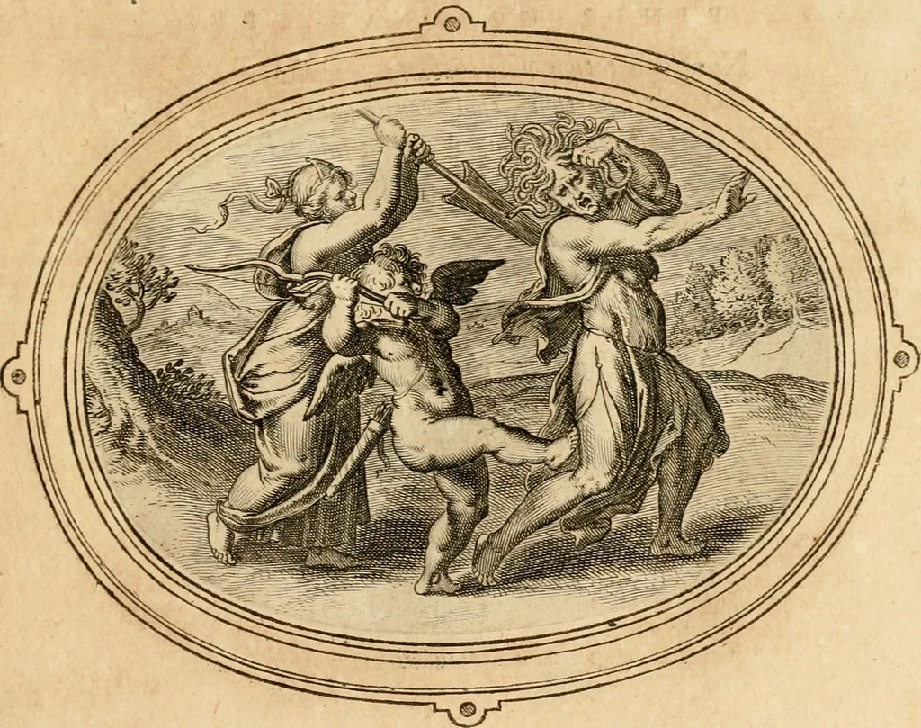 An illustration from Les emblemes de l'amour humain, 1667, leaf 126