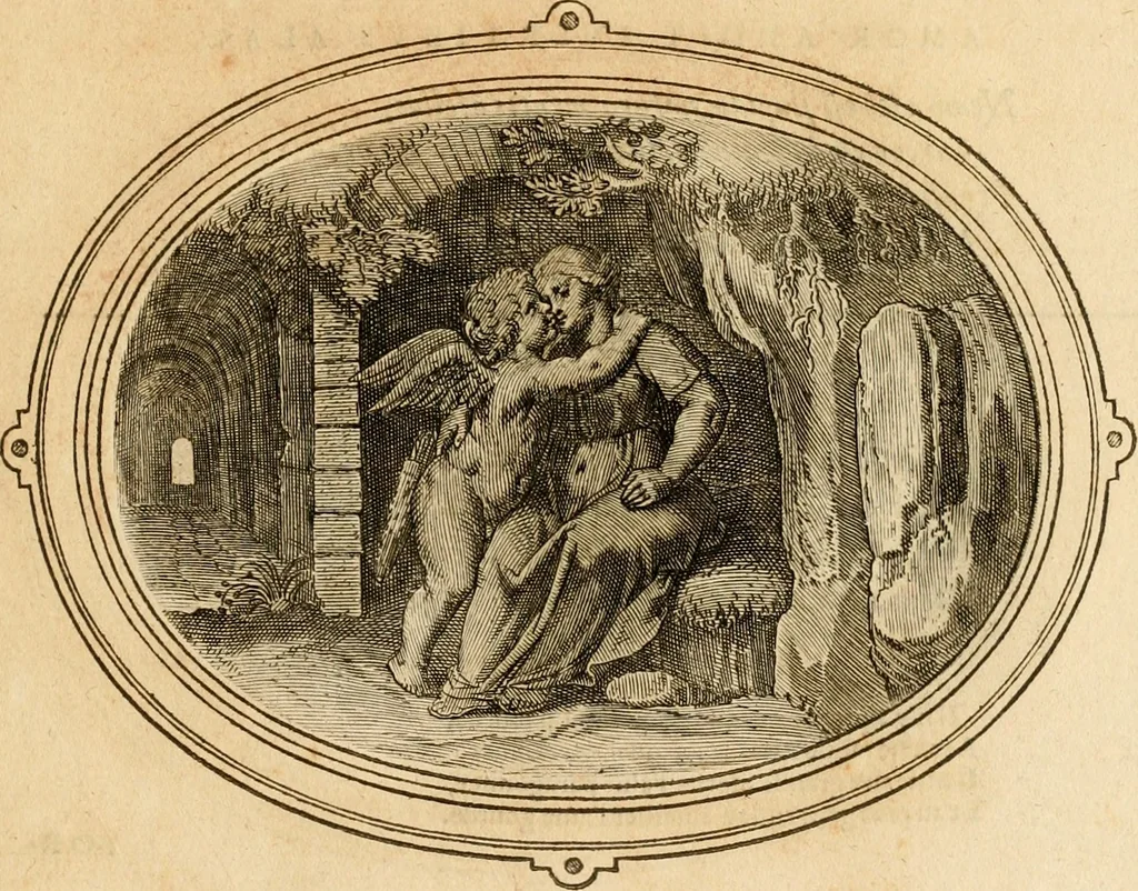 An illustration from Les emblemes de l'amour humain, 1667, leaf 132