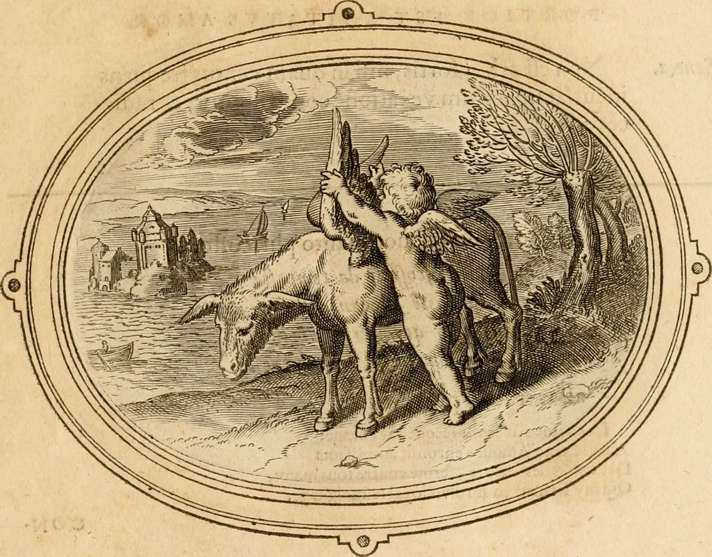 An illustration from Les emblemes de l'amour humain, 1667, leaf 134