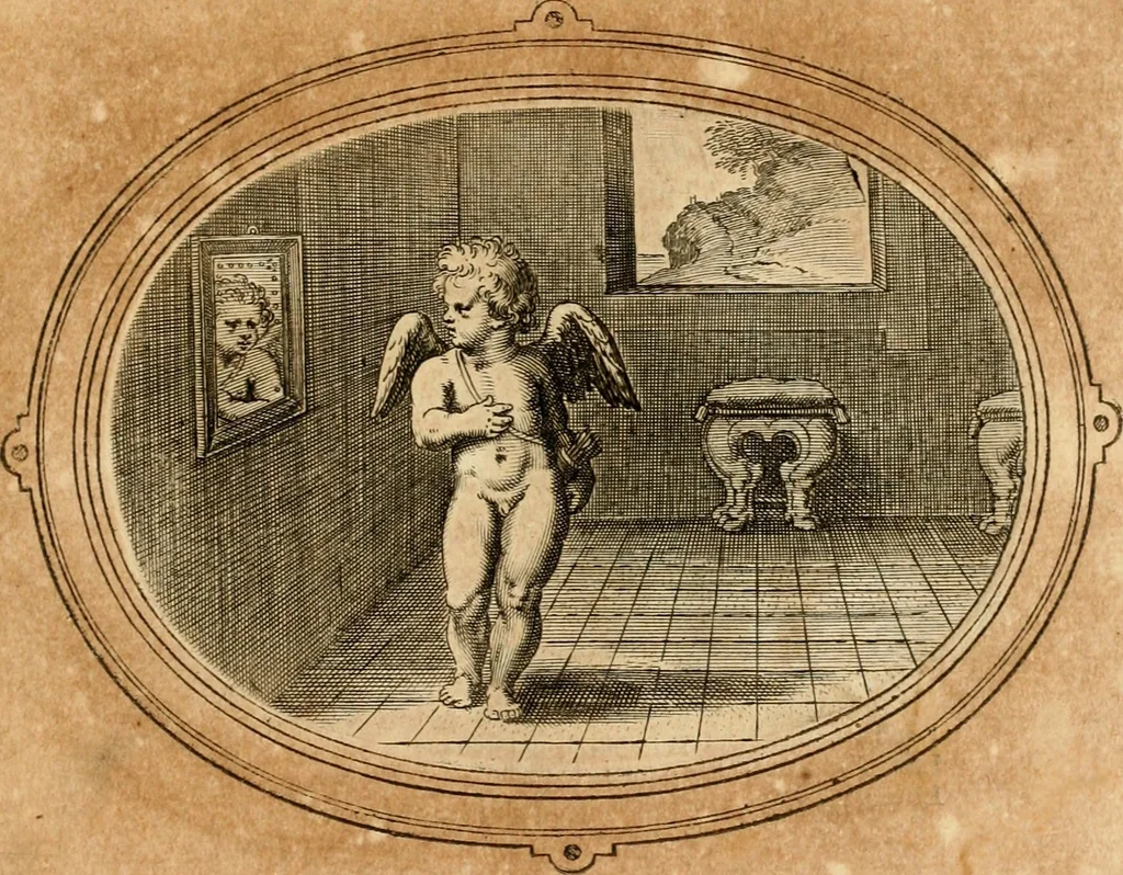 An illustration from Les emblemes de l'amour humain, 1667, leaf 146