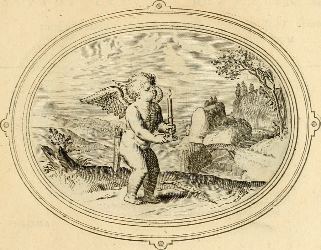 An illustration from Les emblemes de l'amour humain, 1667, leaf 156