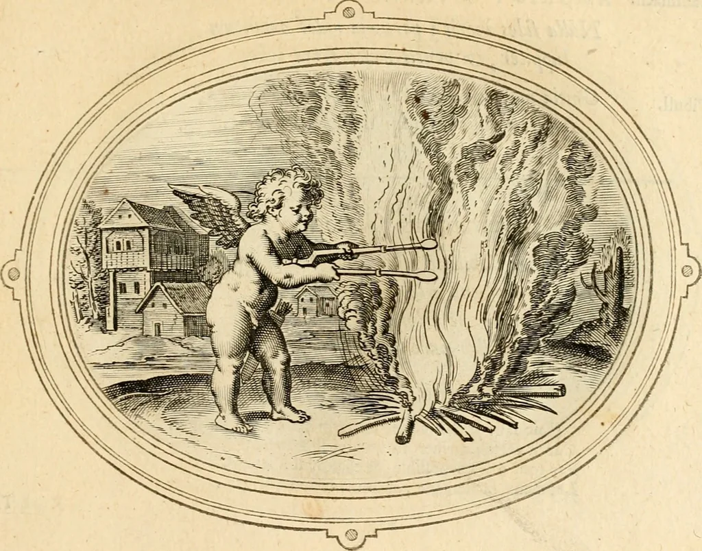 An illustration from Les emblemes de l'amour humain, 1667, leaf 158