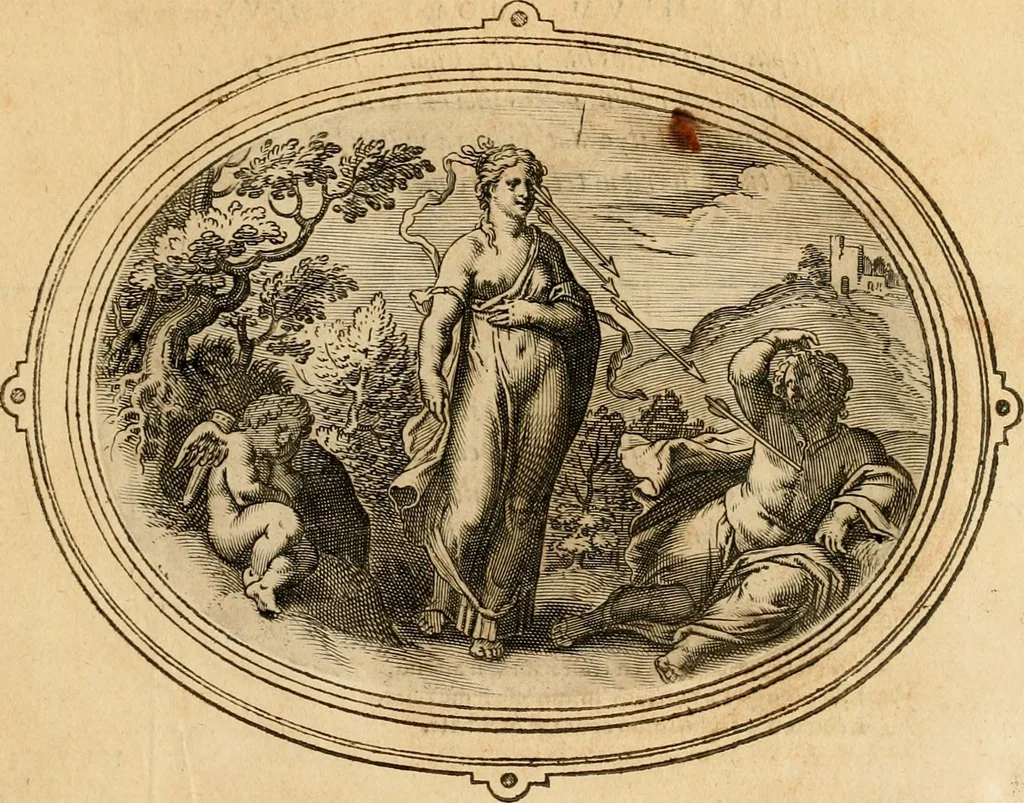 An illustration from Les emblemes de l'amour humain, 1667, leaf 170
