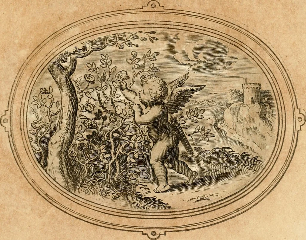 An illustration from Les emblemes de l'amour humain, 1667, leaf 180