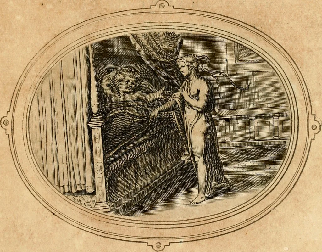 An illustration from Les emblemes de l'amour humain, 1667, leaf 186