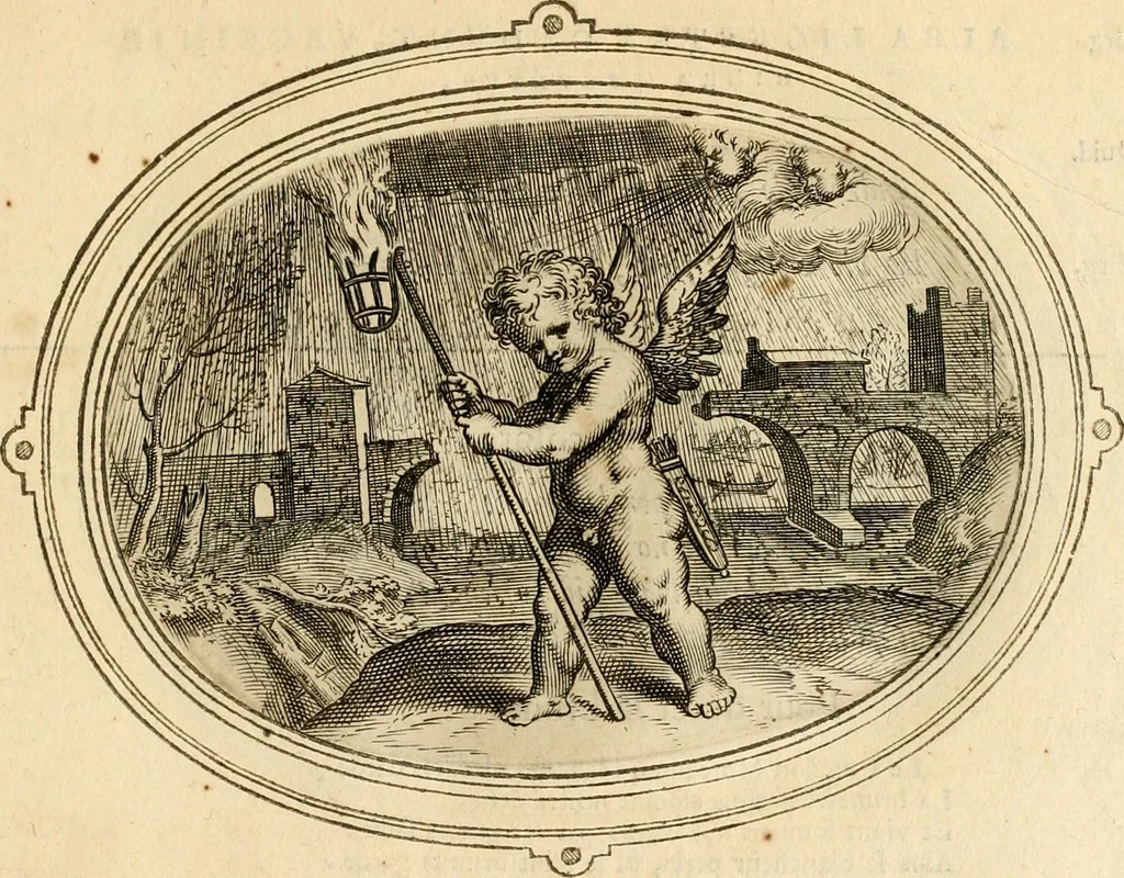 An illustration from Les emblemes de l'amour humain, 1667, leaf 190