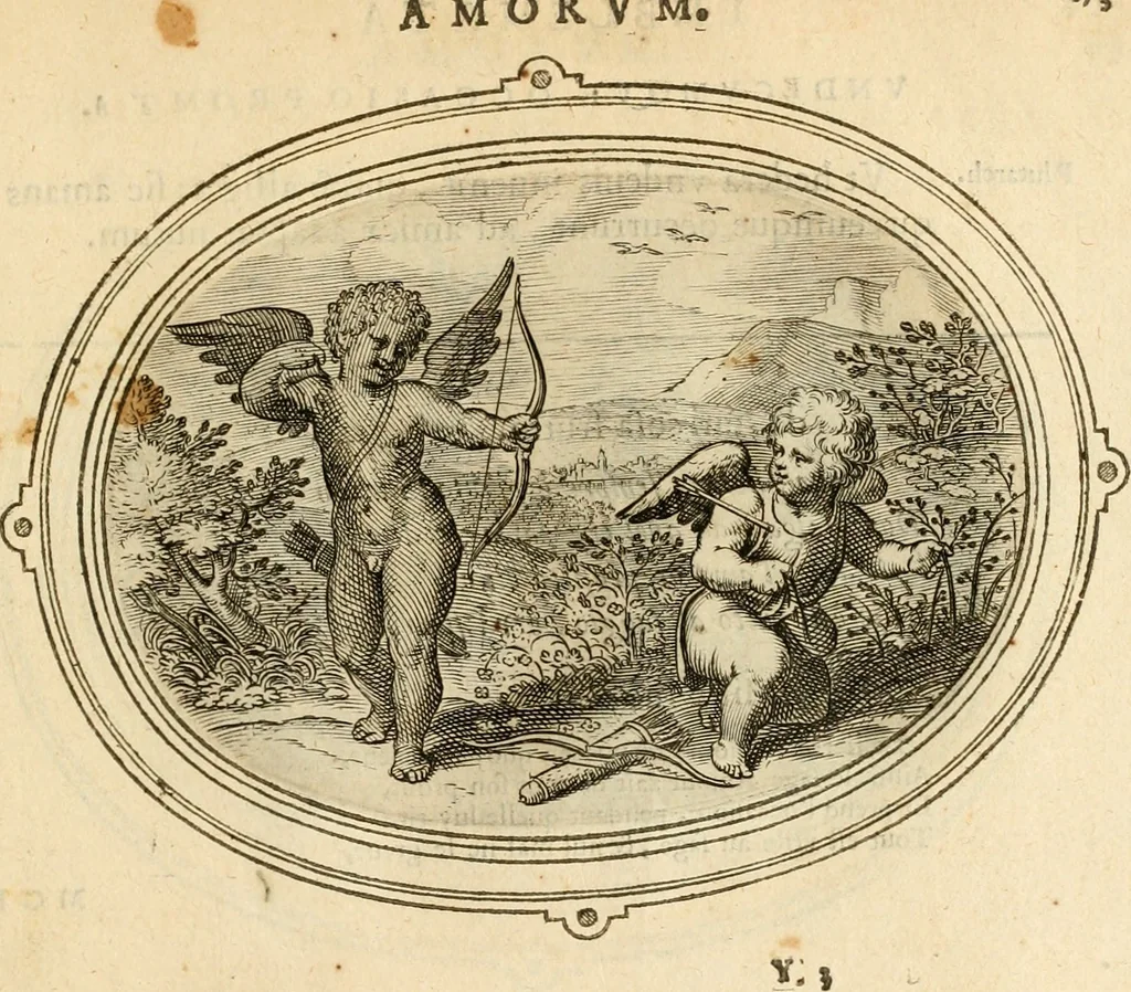 An illustration from Les emblemes de l'amour humain, 1667, leaf 192