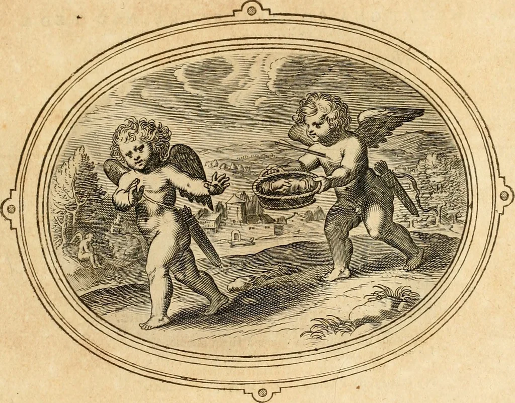 An illustration from Les emblemes de l'amour humain, 1667, leaf 198