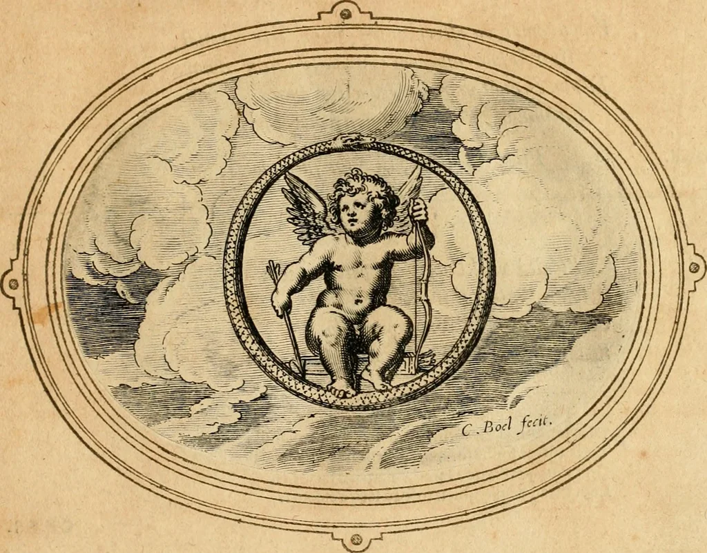 An illustration from Les emblemes de l'amour humain, 1667, leaf 20