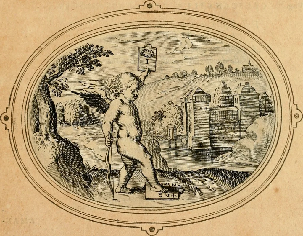 An illustration from Les emblemes de l'amour humain, 1667, leaf 22