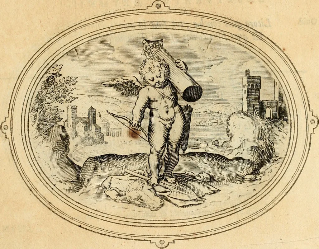 An illustration from Les emblemes de l'amour humain, 1667, leaf 220