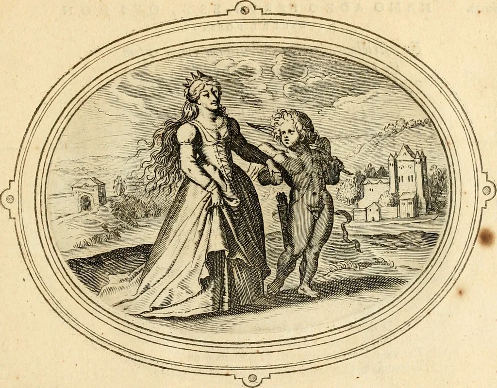 An illustration from Les emblemes de l'amour humain, 1667, leaf 226