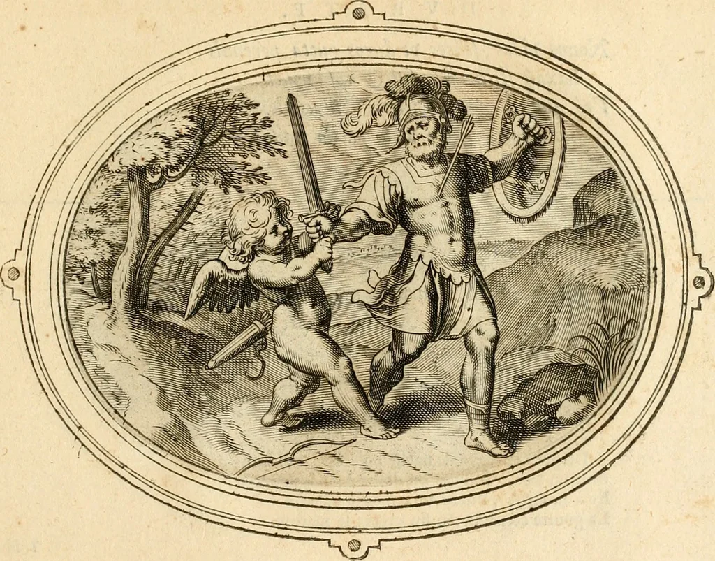 An illustration from Les emblemes de l'amour humain, 1667, leaf 228