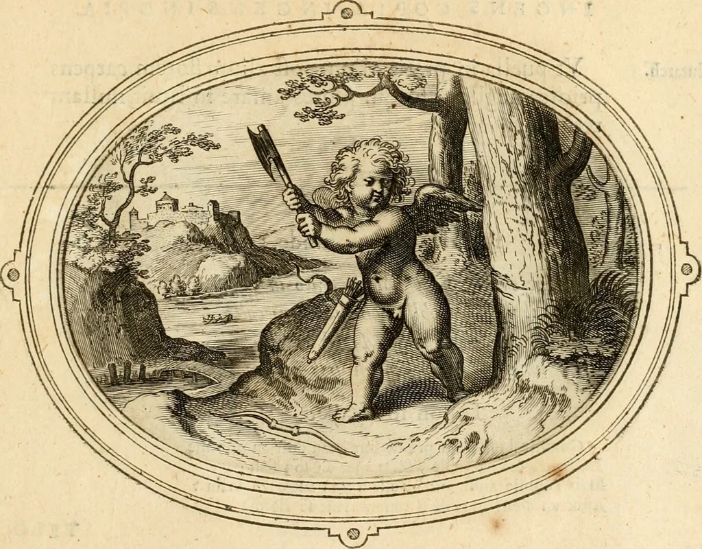 An illustration from Les emblemes de l'amour humain, 1667, leaf 230