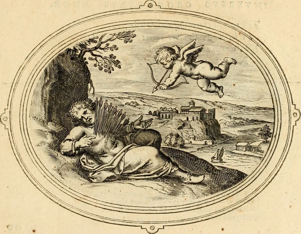 An illustration from Les emblemes de l'amour humain, 1667, leaf 234