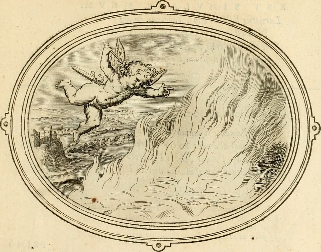 An illustration from Les emblemes de l'amour humain, 1667, leaf 238