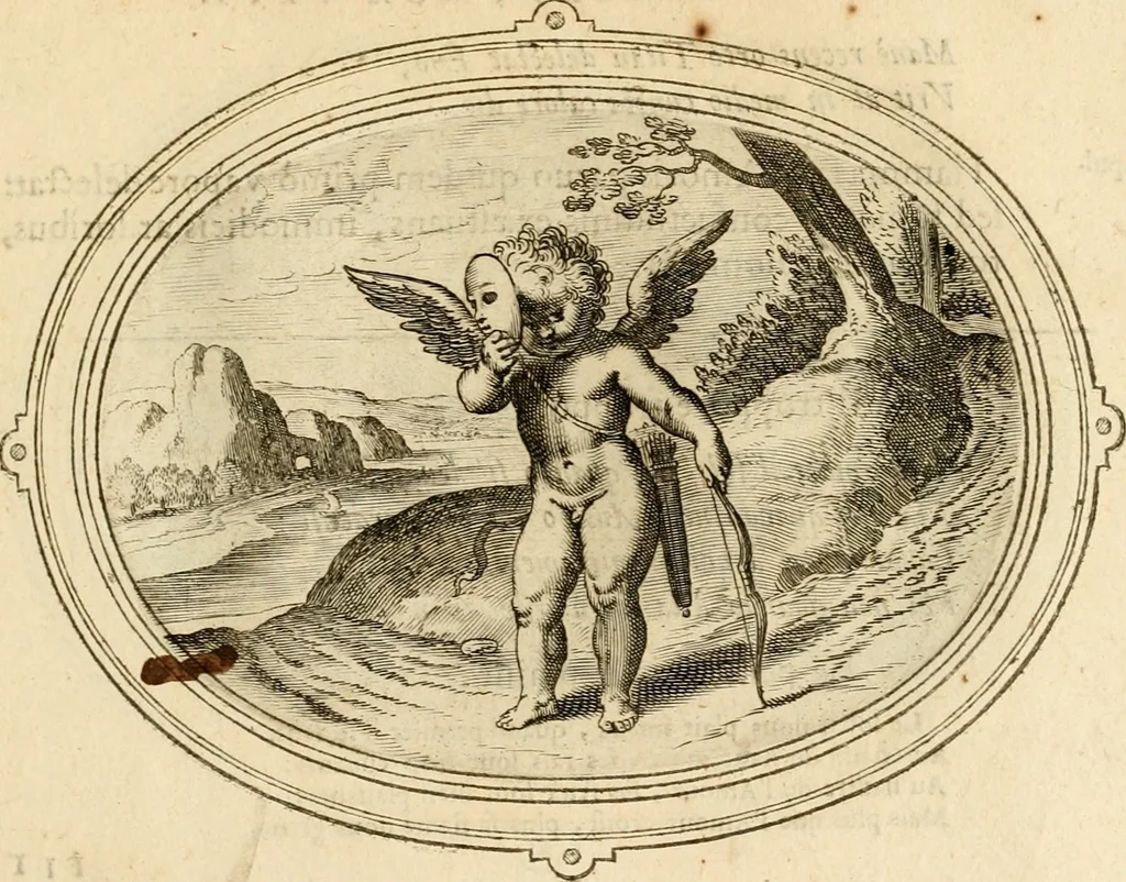 An illustration from Les emblemes de l'amour humain, 1667, leaf 240