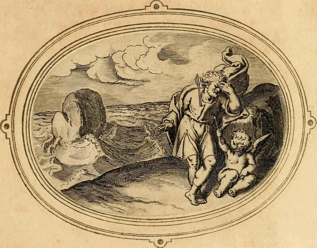 An illustration from Les emblemes de l'amour humain, 1667, leaf 246
