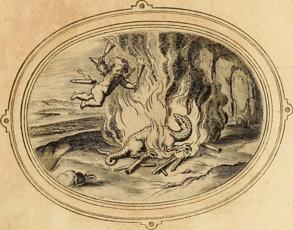 An illustration from Les emblemes de l'amour humain, 1667, leaf 248