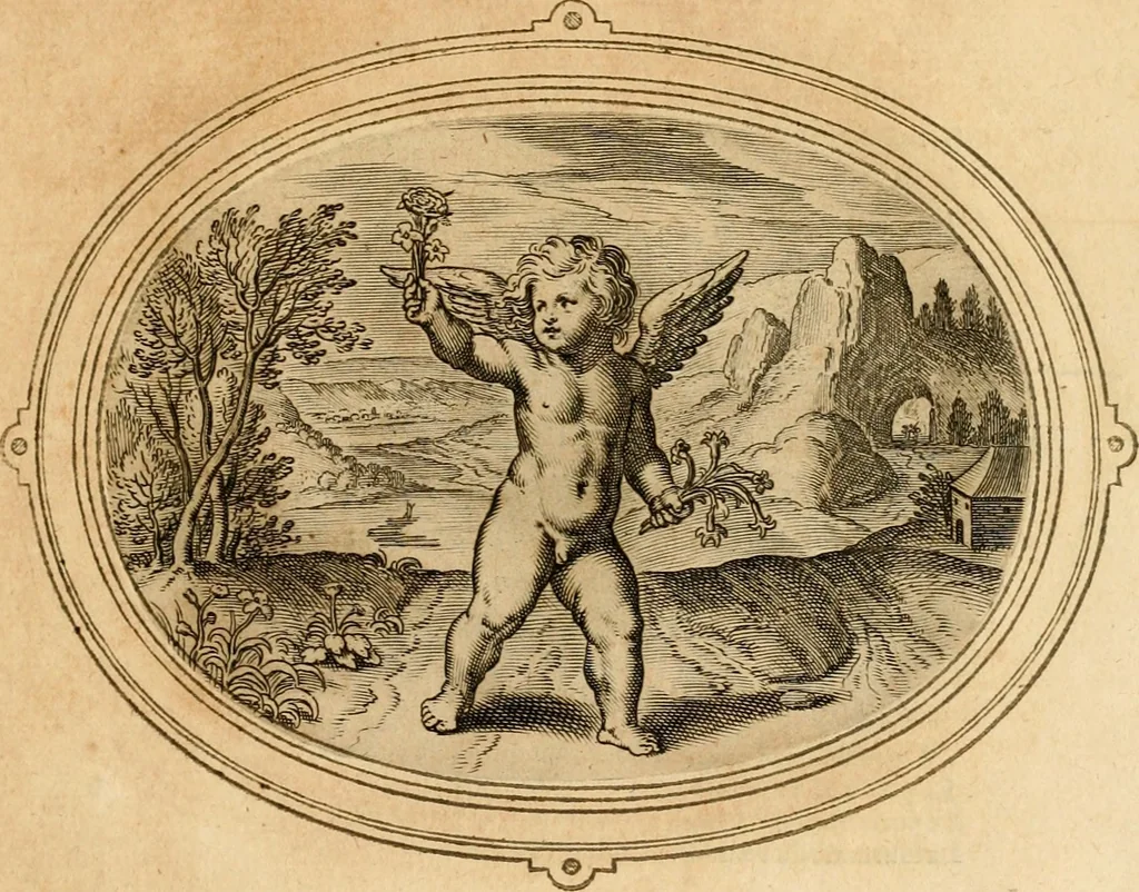 An illustration from Les emblemes de l'amour humain, 1667, leaf 250