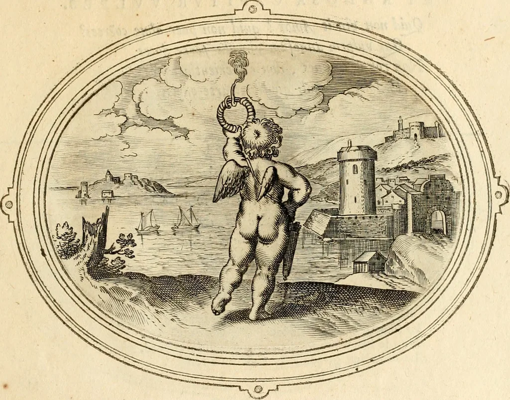 An illustration from Les emblemes de l'amour humain, 1667, leaf 252