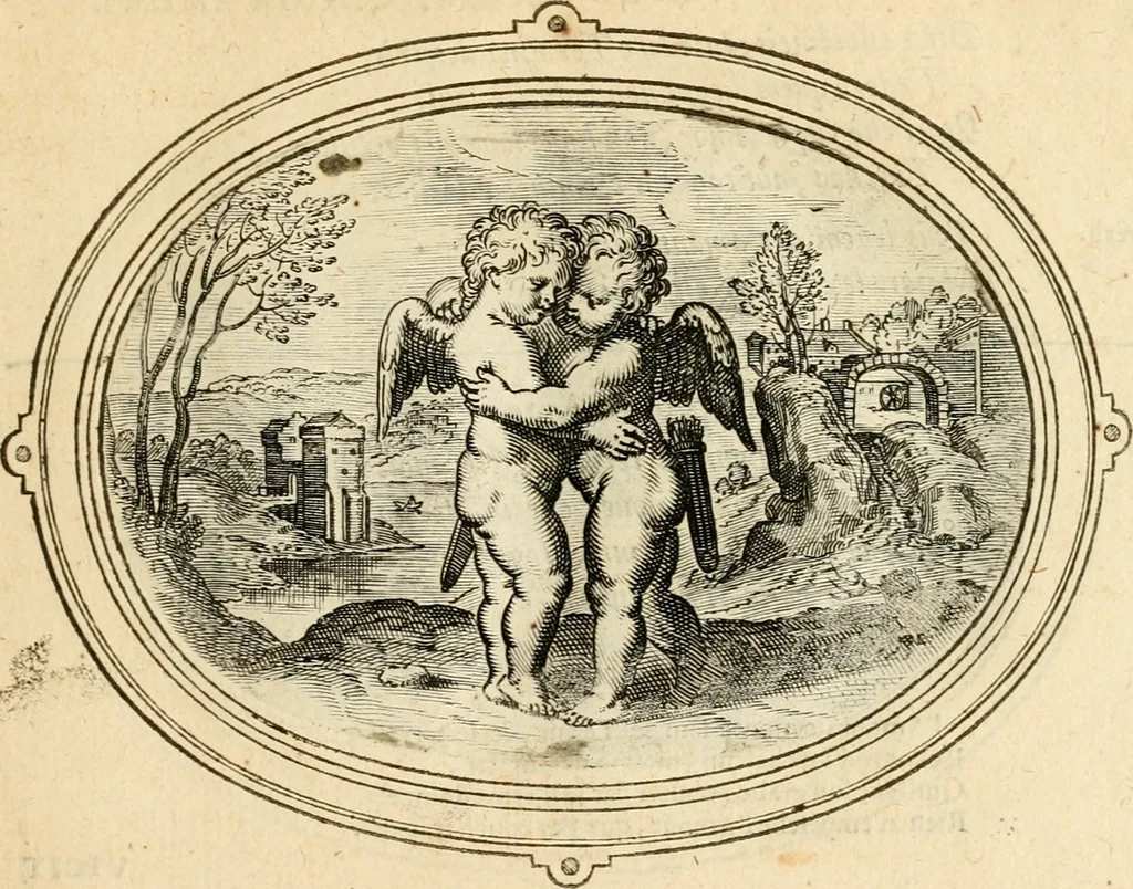 An illustration from Les emblemes de l'amour humain, 1667, leaf 36