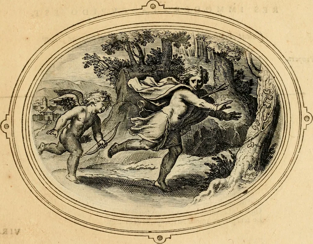 An illustration from Les emblemes de l'amour humain, 1667, leaf 48