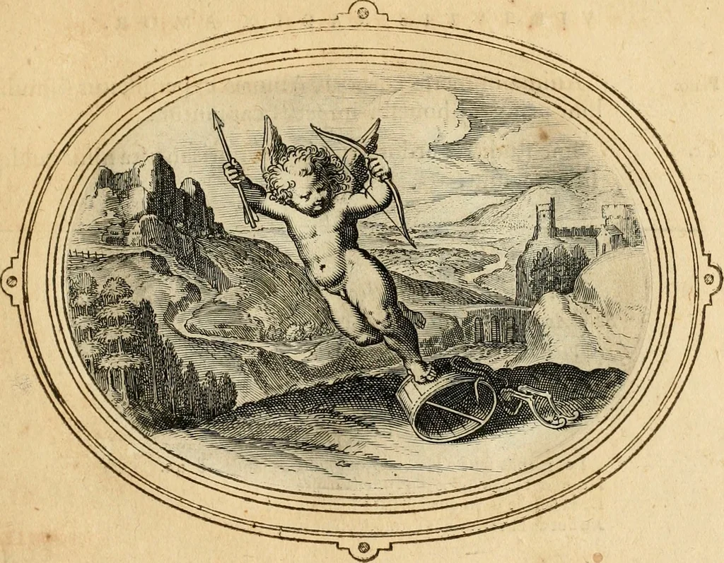 An illustration from Les emblemes de l'amour humain, 1667, leaf 50