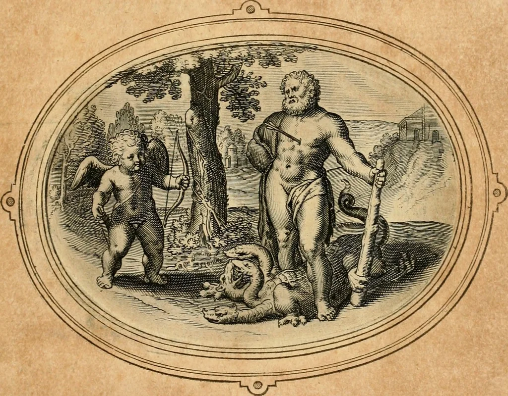 An illustration from Les emblemes de l'amour humain, 1667, leaf 52