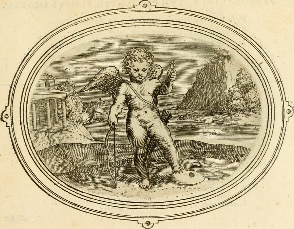 An illustration from Les emblemes de l'amour humain, 1667, leaf 74