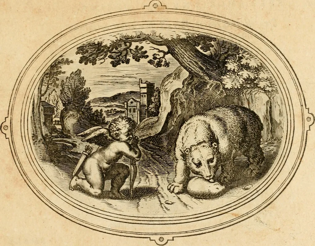 An illustration from Les emblemes de l'amour humain, 1667, leaf 76