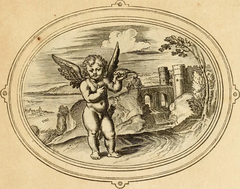 An illustration from Les emblemes de l'amour humain, 1667, leaf 82