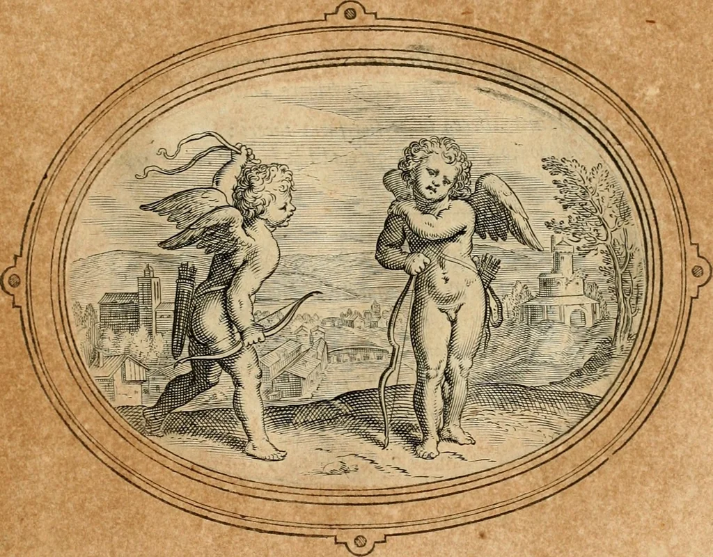 An illustration from Les emblemes de l'amour humain, 1667, leaf 88