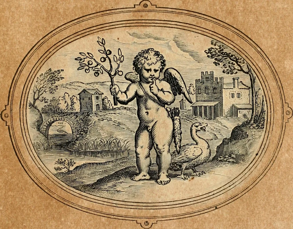 An illustration from Les emblemes de l'amour humain, 1667, leaf 90