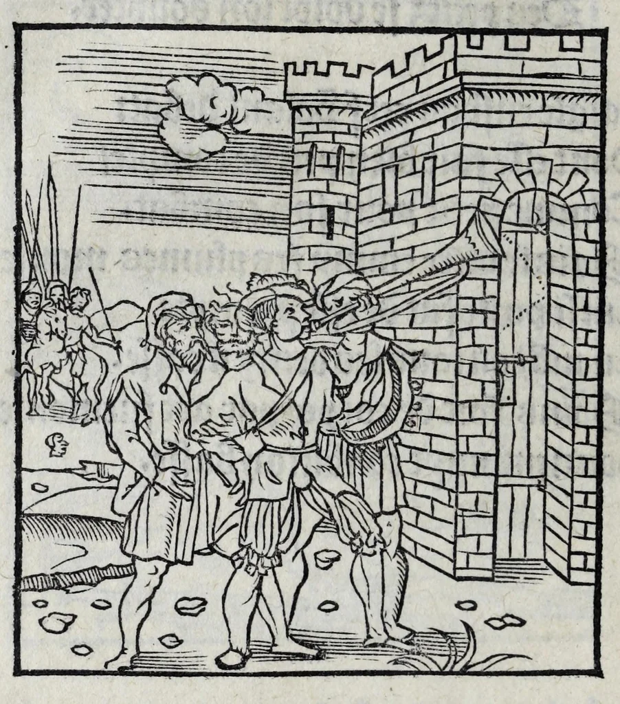 An illustration from Les emblemes de maistre Andre Alciat, mis en rime francoyse, [et] puis nagueres reimprime auec curieuse correction, 1539, leaf 136