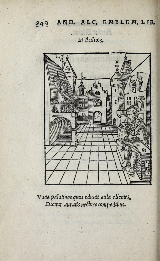 An illustration from Les emblemes de maistre Andre Alciat, mis en rime francoyse, [et] puis nagueres reimprime auec curieuse correction, 1539, leaf 258
