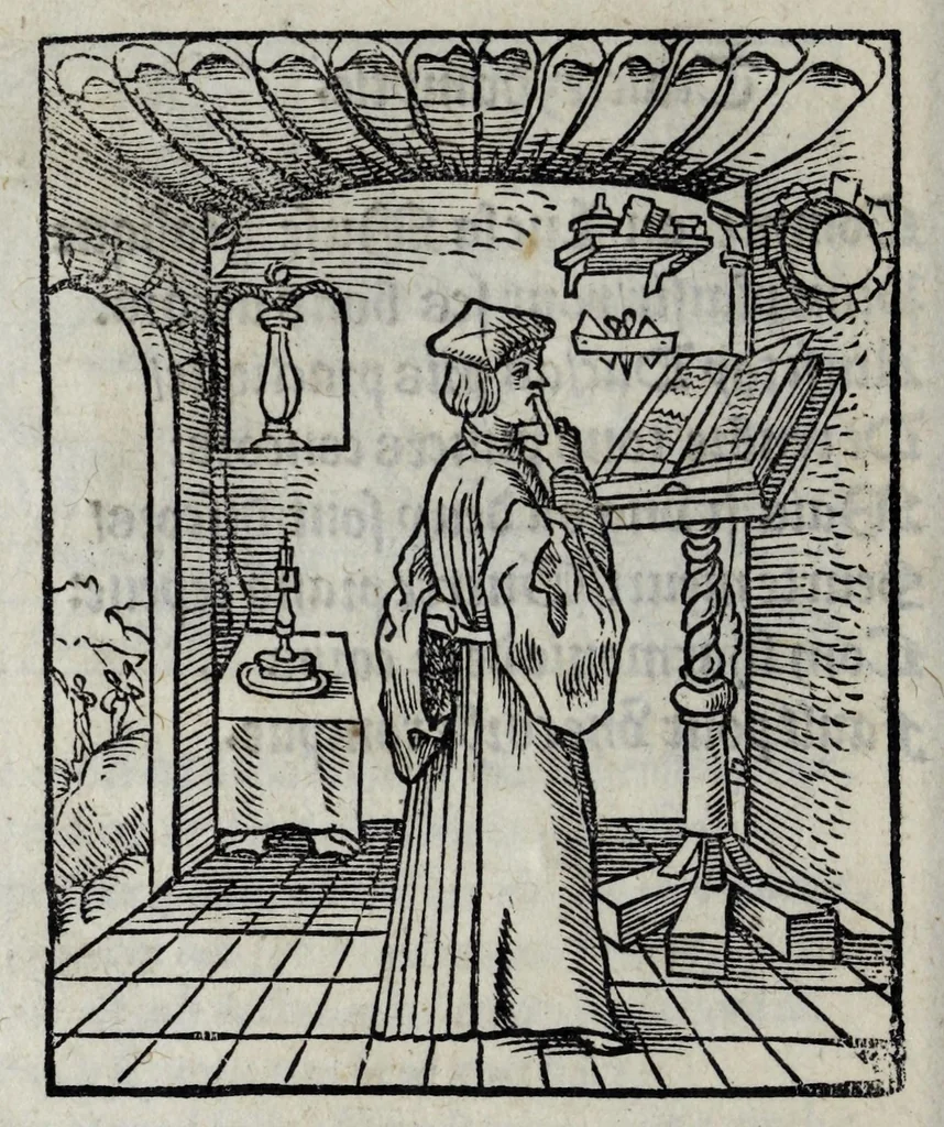 An illustration from Les emblemes de maistre Andre Alciat, mis en rime francoyse, [et] puis nagueres reimprime auec curieuse correction, 1539, leaf 28