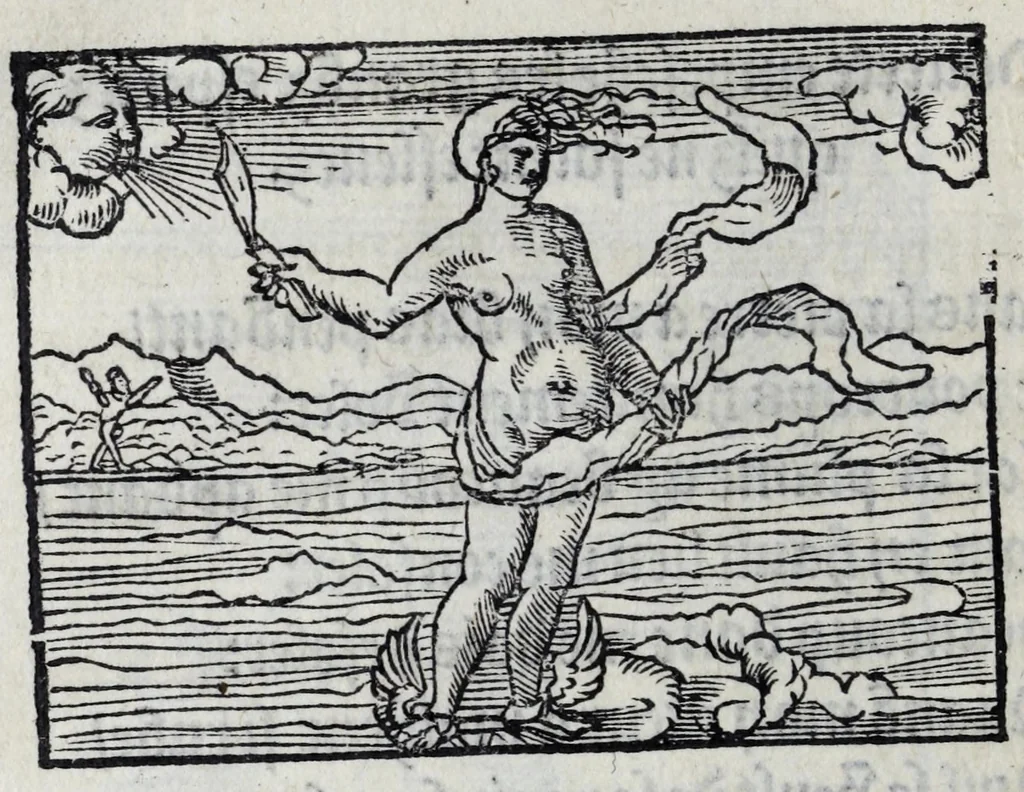An illustration from Les emblemes de maistre Andre Alciat, mis en rime francoyse, [et] puis nagueres reimprime auec curieuse correction, 1539, leaf 56