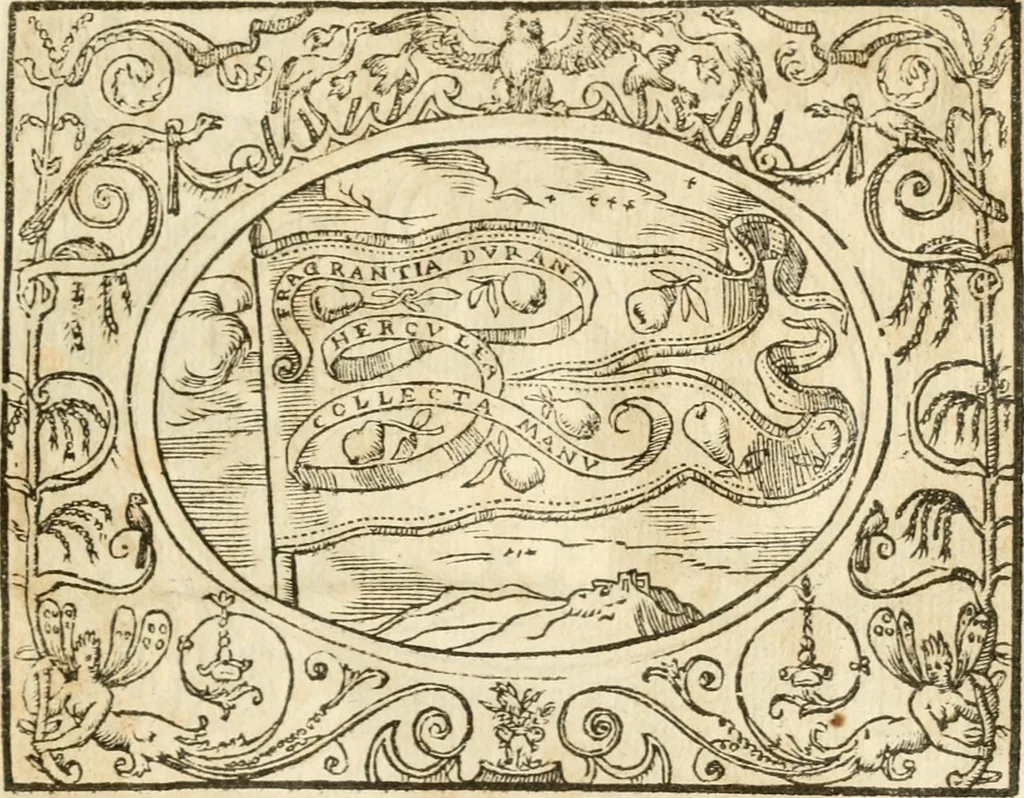 An illustration from Le sententiose imprese ; et, Dialogo, 1560, leaf 100