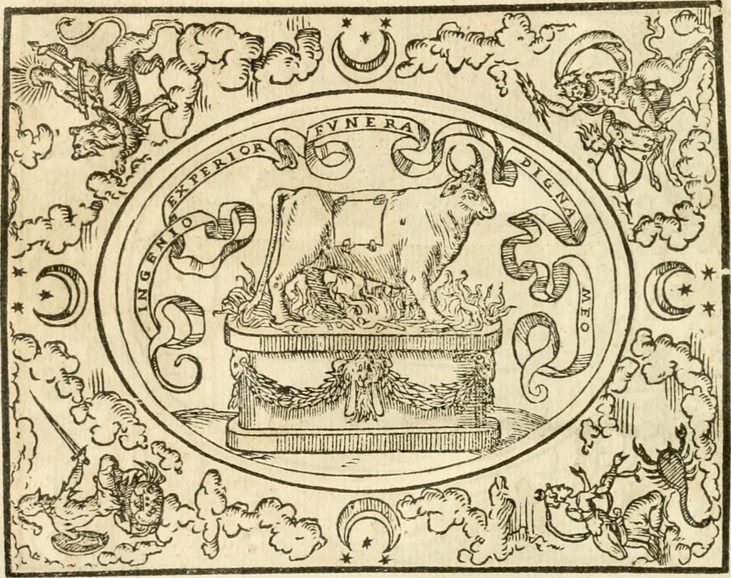 An illustration from Le sententiose imprese ; et, Dialogo, 1560, leaf 103