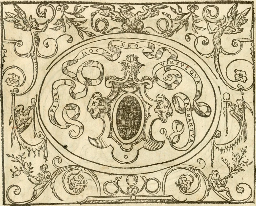 An illustration from Le sententiose imprese ; et, Dialogo, 1560, leaf 105