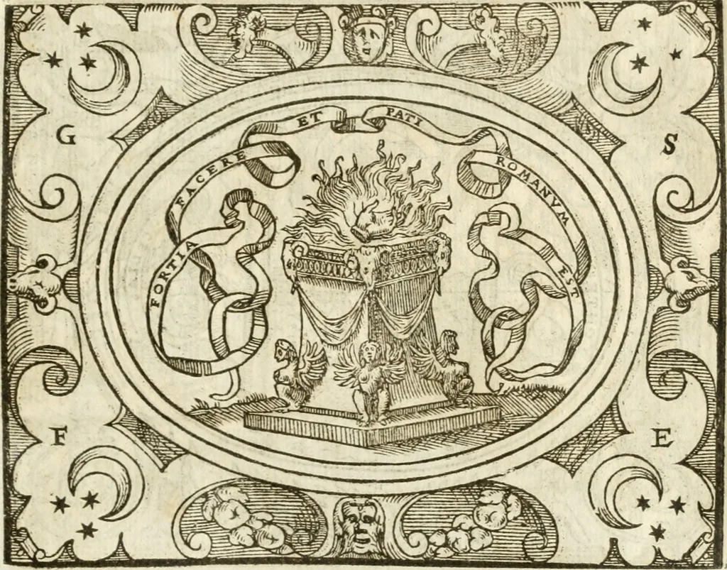 An illustration from Le sententiose imprese ; et, Dialogo, 1560, leaf 108