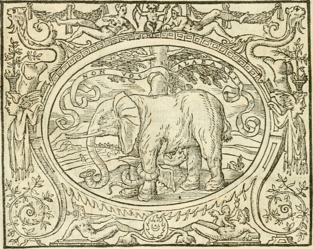 An illustration from Le sententiose imprese ; et, Dialogo, 1560, leaf 117