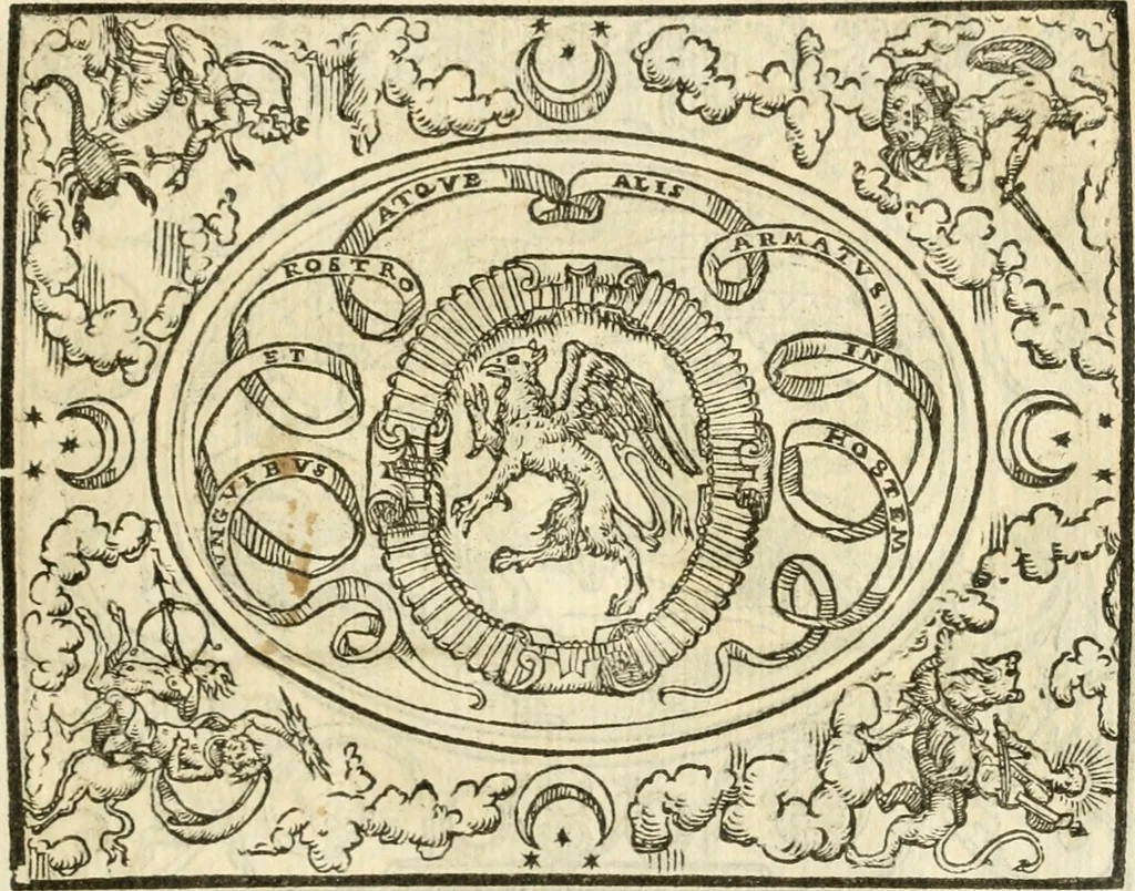 An illustration from Le sententiose imprese ; et, Dialogo, 1560, leaf 120
