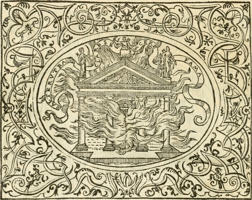 An illustration from Le sententiose imprese ; et, Dialogo, 1560, leaf 123