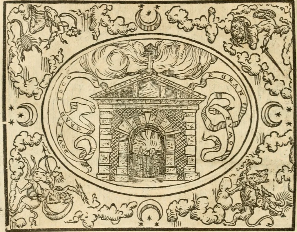An illustration from Le sententiose imprese ; et, Dialogo, 1560, leaf 131