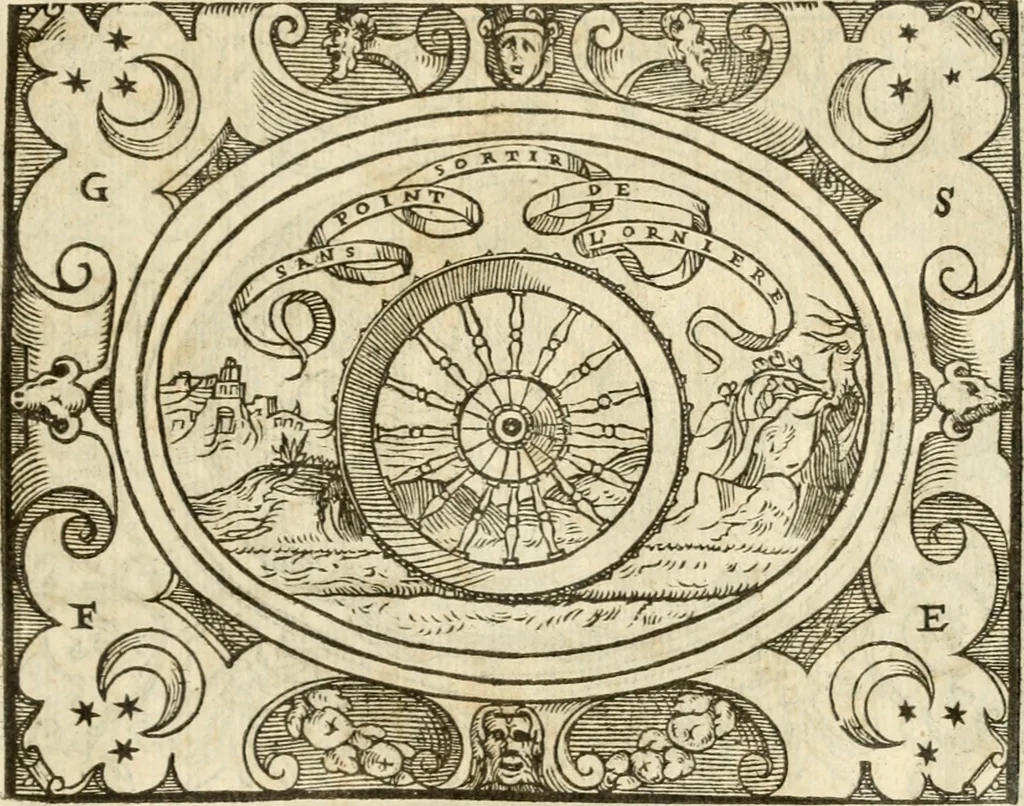An illustration from Le sententiose imprese ; et, Dialogo, 1560, leaf 132
